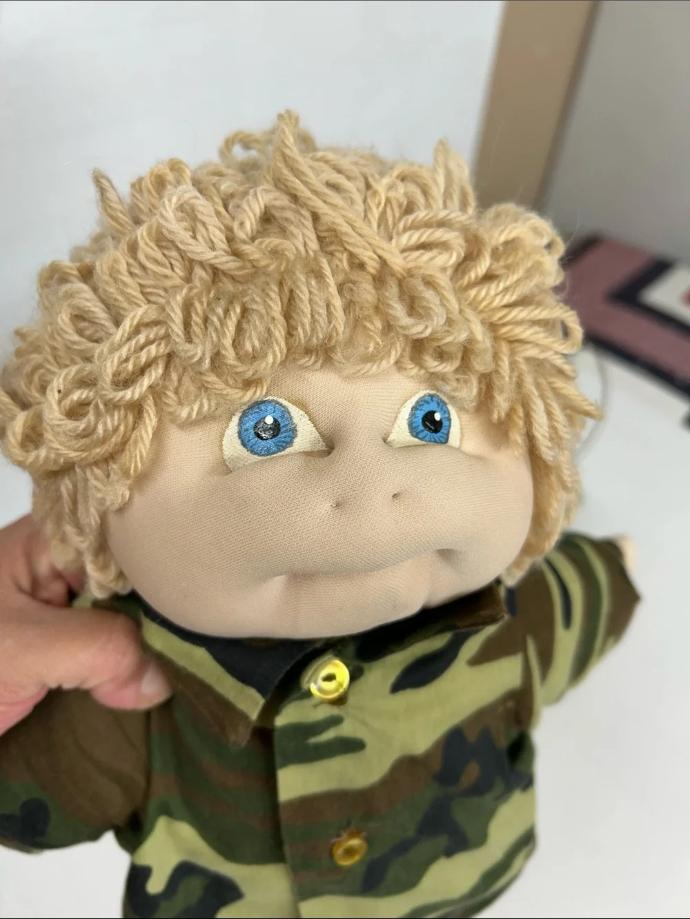 Plush Camo Soldier Doll - Green Camouflage Kids Toy